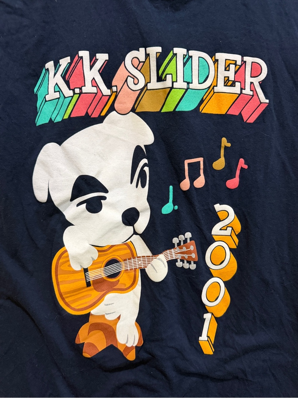Box Lunch Animal Crossing K.K. Slider Guitar 2001 Nintendo Graphic Tee - Black